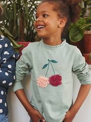 Top with Fancy Motif with Shaggy Rag Details for Girls