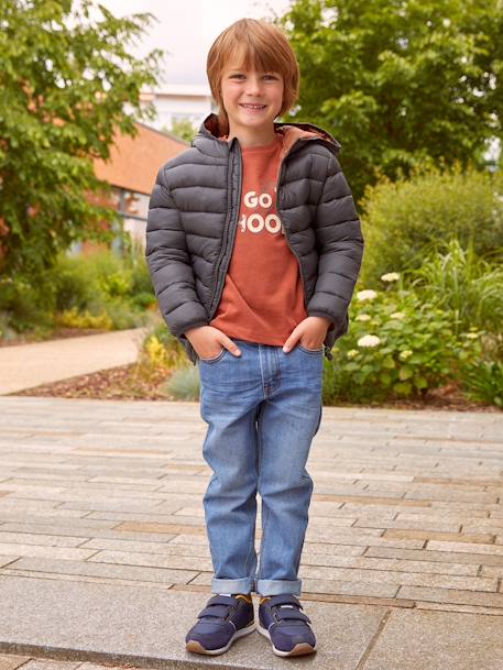 Straight indestructible jeans for boys BLUE DARK SOLID+BLUE DARK WASCHED 