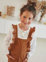 Frilly Blouse in Cotton Gauze for Girls