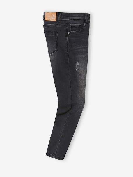 WIDE Hip MorphologiK Slim Leg Waterless & Distressed Jeans for Girls BLACK DARK SOLID+Dark Blue+Denim Blue+GREY DARK SOLID 