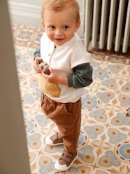 Baby-Fleece Sweatshirt + Corduroy Trousers Combo for Babies