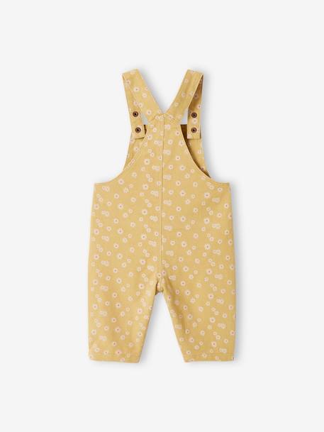 Daisies Dungarees for Babies YELLOW MEDIUM ALL OVER PRINTED 