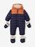 Lined & Padded Colourblock Pramsuit for Babies BLUE DARK SOLID 
