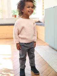 Baby-Chequered Fleece Trousers for Babies