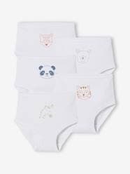 -Pack of 5 Nappy Cover Briefs in Pure Cotton, for Babies