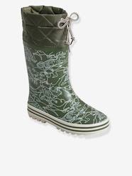 Shoes-Printed Wellies with Padded Collar for Boys