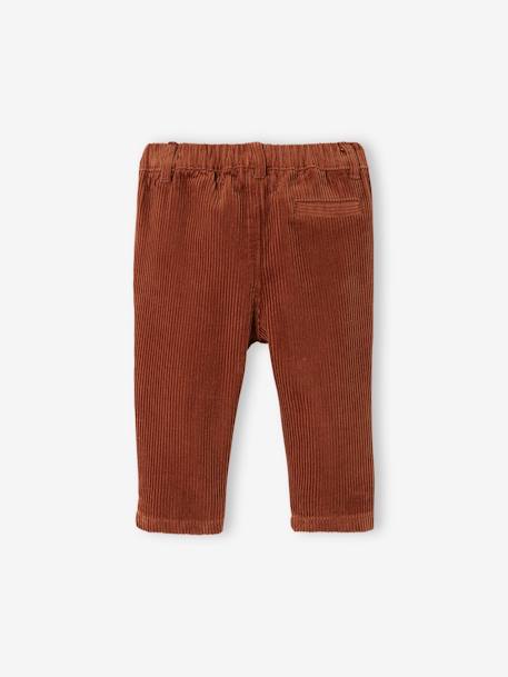 Corduroy Trousers for Babies BROWN MEDIUM SOLID 