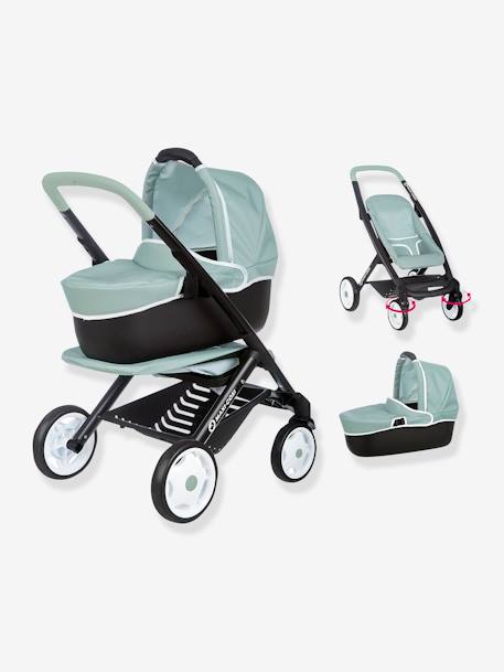 3-in-1 Maxi Cosi Pushchair with Carrycot - SMOBY green+rose 
