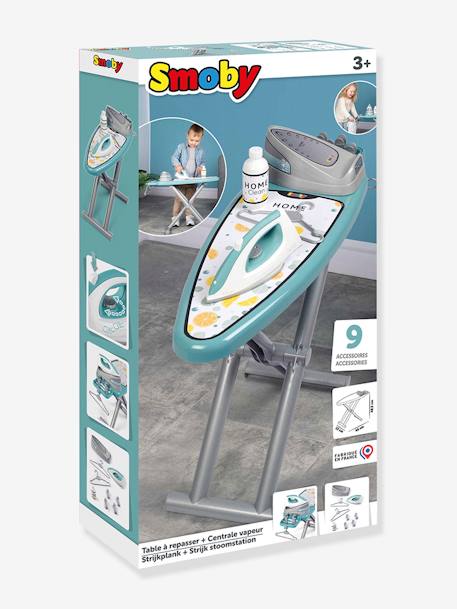 Ironing Board + Steam Iron - SMOBY blue 