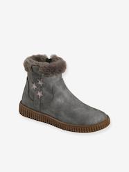 Shoes-Girls Footwear-Ankle Boots-Fancy Furry Boots for Girls