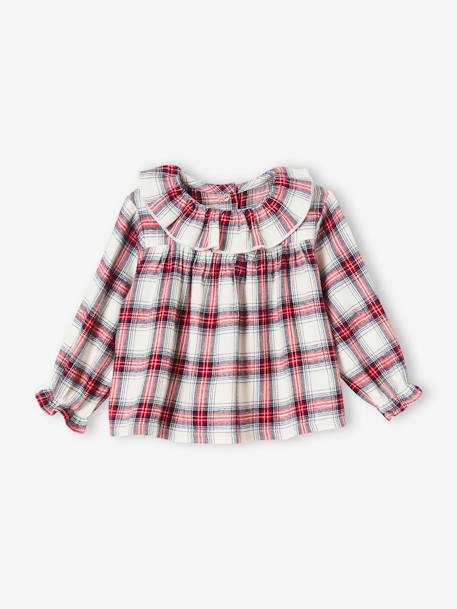 Wide Neck Blouse for Babies ecru 