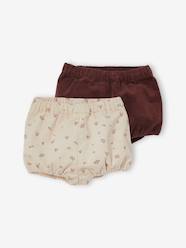 Baby-Shorts-Pack of 2 Pairs of Corduroy Bloomer Shorts for Baby Girls