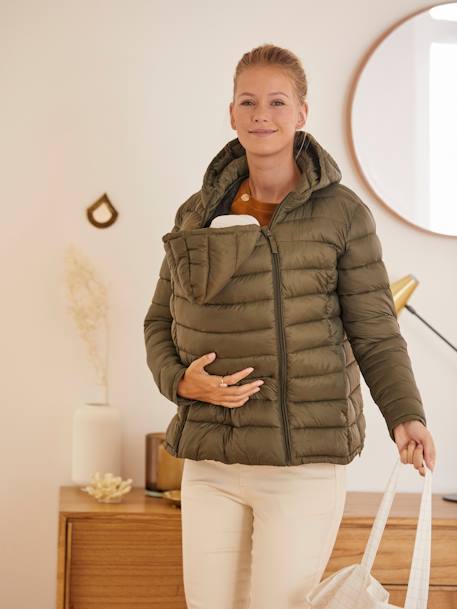 Lightweight Padded Jacket, Adaptable for Maternity & Post-Maternity - green  dark solid, Maternity
