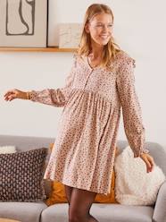 Printed Dress with Ruffles, for Maternity