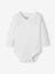 Pack of 3 Long Sleeve Bodysuits,Full-Length Opening, Organic Collection, for Newborn Babies WHITE LIGHT TWO COLOR/MULTICOL 