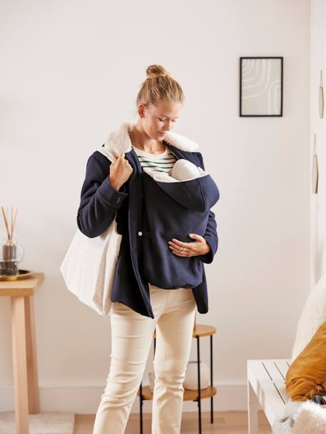Adaptable Short Coat, Maternity & Post-Maternity Special BLUE DARK SOLID 