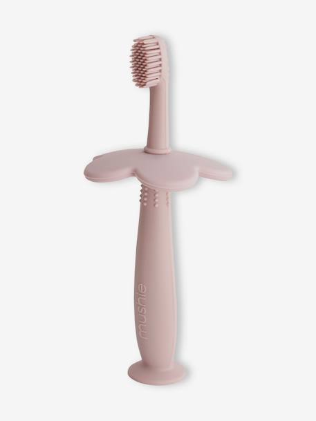 Training Toothbrush in Silicone by MUSHIE grey+rose 
