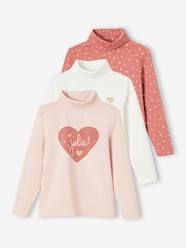 Pack of 3 High Neck Tops, for Girls