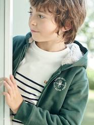 Zipped Jacket with Sherpa Lining, for Boys