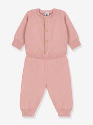 Knitted 2-Piece Set for Babies in Wool & Cotton, by Petit Bateau