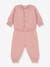 Knitted 2-Piece Set for Babies in Wool & Cotton, by Petit Bateau rose 
