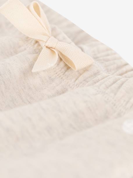 Trousers in Thick Jersey Knit for Babies, by Petit Bateau marl beige 