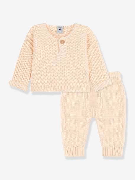 Knitted 2-Piece Set in Organic Cotton, by Petit Bateau white 