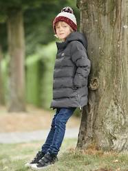 Boys-Long Jacket with Hood, Polar Fleece Lining, for Boys