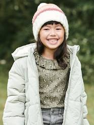 Girls-Coats & Jackets-Padded Jackets-Padded Coat with Hood & Sherpa Lining for Girls 