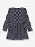 Dotted Long Sleeve Fleece Dress for Children, Petit Bateau navy blue 