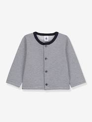 Baby-Pinstriped Cardigan in Thick Jersey Knit for Babies - PETIT BATEAU