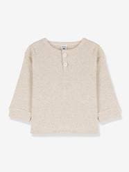 Baby-T-shirts & Roll Neck T-Shirts-T-Shirts-Long Sleeve Organic Cotton Top for Babies, by Petit Bateau