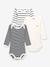 Pack of 3 Long Sleeve Bodysuits by Petit Bateau set white+white 