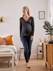 Maternity-Nursing Clothes-Crossover V-Neckline Top, Maternity & Nursing