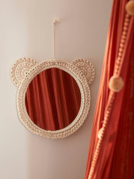 Knitted Bear Mirror BEIGE LIGHT SOLID 