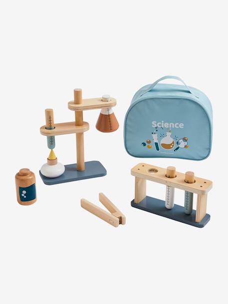 Chemistry Set in FSC® Wood WHITE LIGHT SOLID WITH DESIGN 