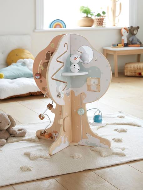 4 Season Activity Tree in FSC®100% Wood green+YELLOW MEDIUM SOLID WTH DESIGN 