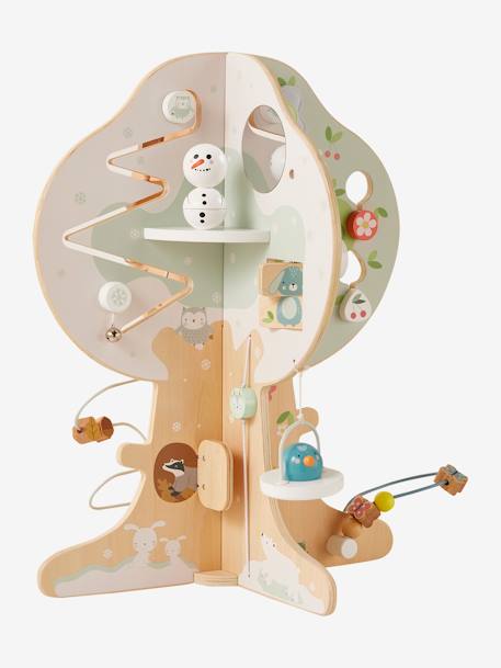 4 Season Activity Tree in FSC®100% Wood green+YELLOW MEDIUM SOLID WTH DESIGN 