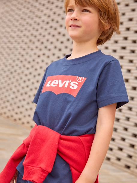 Batwing T-Shirt for Babies, by Levi's® navy blue+red 
