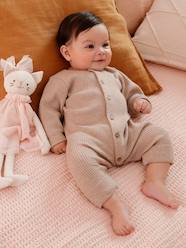 Long Sleeve Jumpsuit in Rib Knit for Babies