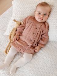 -Cotton Gauze Dress & Matching Briefs for Babies