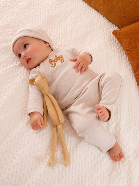 3-Piece Fleece Combo for Babies BEIGE MEDIUM MIXED COLOR+rosy 