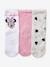 Pack of 3 Pairs of Minnie Mouse Socks by Disney® PINK MEDIUM SOLID 