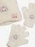 Marie of The Aristocats Beanie + Gloves Set for Girls, by Disney® BEIGE LIGHT SOLID WITH DESIGN 