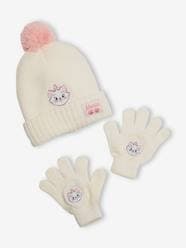 Girls-Accessories-Winter Hats, Scarves, Gloves & Mittens-Marie of The Aristocats Beanie + Gloves Set for Girls, by Disney®