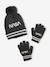 NASA® Beanie + Gloves Set for Boys GREY DARK SOLID WITH DESIGN 