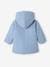 Woollen Coat, Faux Fur Lining, for Babies sky blue 