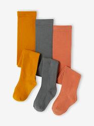 Pack of 3 Knitted Tights for Babies