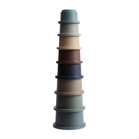 Stackable Tower - MUSHIE green+multicoloured+rose 