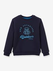 Boys-Cardigans, Jumpers & Sweatshirts-Jumpers-Sweatshirt with Sherpa Lining for Boys, by CYRILLUS